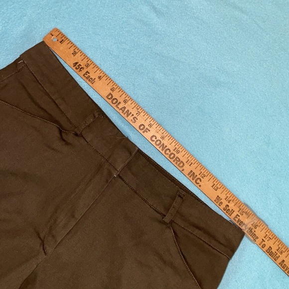 St. John's Bay Stretch olive green capris comfy hook zipper closure NEW size 12 - Picture 10 of 14